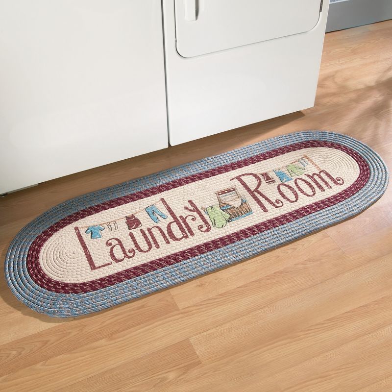 Collections Etc Laundry Room Braided Rug Runner 48" x 20", 2 of 7