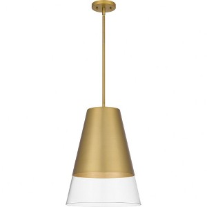 Quoizel Lighting Peregrine 1 - Light Pendant in  Brushed Gold - 1 of 4