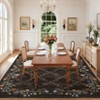 Washable Rug Modern Floral Rug Non Slip Low Pile Rug Stain Resistant Area Rug Non Shedding Indoor Floor Cover for Bedroom Living Room - 2 of 4