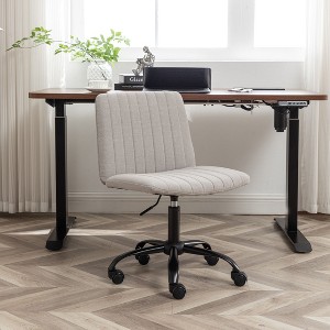 CAVINAS Adjustable Height Office Chair,Armless Desk Chair with Wheels for Bedroom,Living Room,Studying - 1 of 4