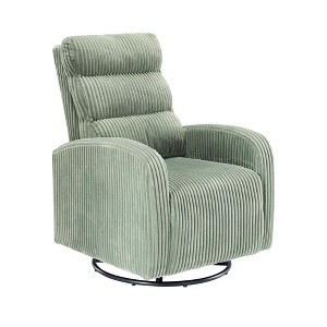 JIONJOY 360° Swivel Rocking Nursery Chair – Corduroy Fabric with Thickened Cushion, High Back Comfy Chair - 1 of 4