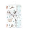 Hudson Baby Boys Cotton Poly Flannel Burp Cloths 8-Pack, Neutral Woodland Pals, One Size - 2 of 4