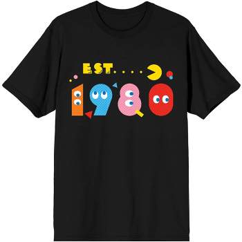 Pacman Classic Est. 1980 Ghost Graphics Men's Black T-shirt