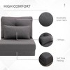 Aghana Digitals 2-in-1 Floor Sofa Bed with 5-Position Adjustable Backrest, Steel Frame, Linen - 4 of 4