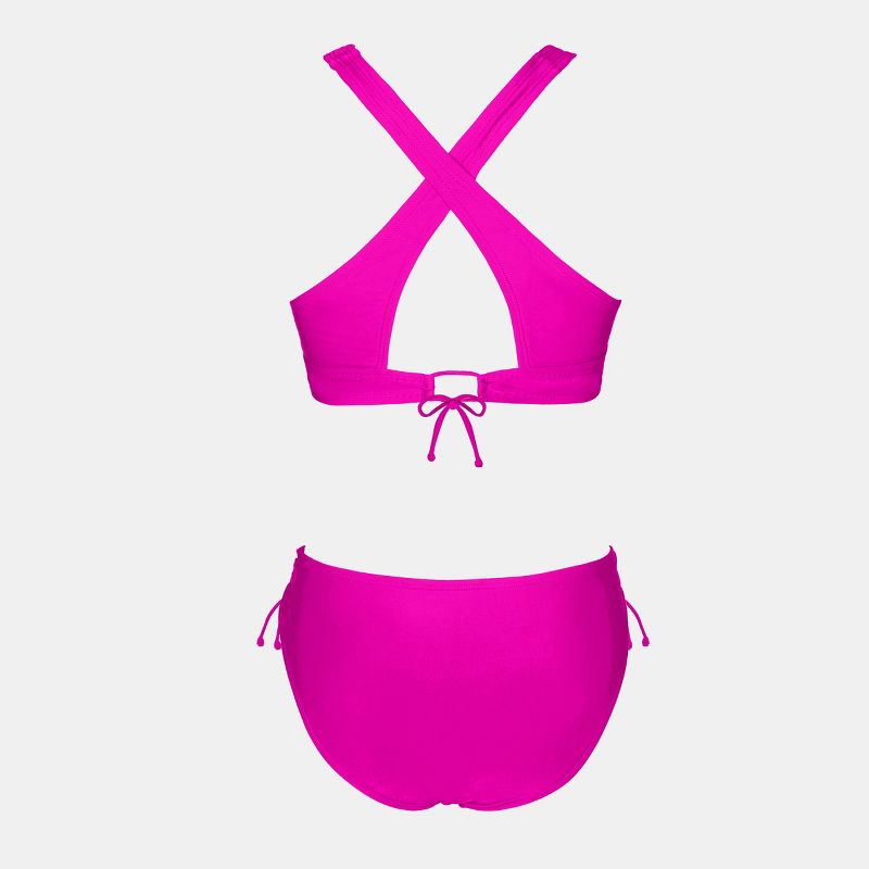 Women's Cross Back Tie Bikini Set Swimsuit - Cupshe, 3 of 7