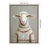 Kate & Laurel All Things Decor Sylvie Framed Canvas Sheep in Winter Snowflake Sweater by the Creative Bunch Studio - 2 of 4