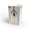 Globe Electric 1-Light Matte Black Pendant Light with Clear Glass Shade: ETL Listed, Adjustable Height, E26 Base - 3 of 4