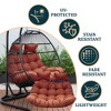 LeisureMod Modern Upholstered 2 Person Hanging Egg Swing Cushion with Headrest Large Breathable Folding Cushion - 3 of 4