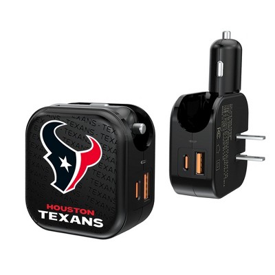 NFL AFC Teams Text Backdrop 18-Watt 2 in 1 USB A/C Charger