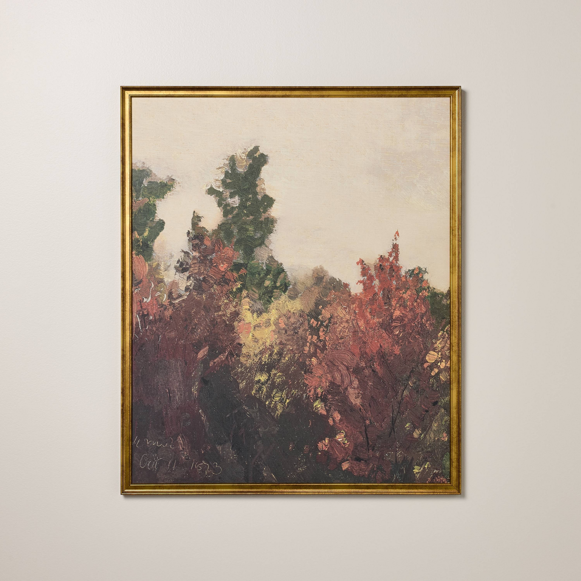 36"x30" Vertical Fall Tree Framed Wall Art - Hearth & Hand™ with Magnolia