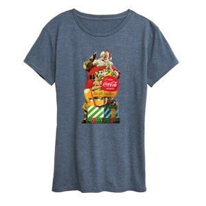 Women's - Coca-Cola - Vintage Santa Gift For Thirst Short Sleeve Graphic T-Shirt - 1 of 4