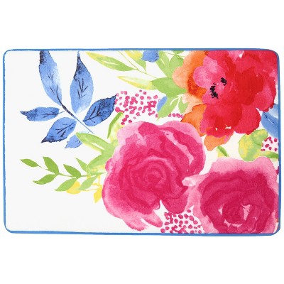 Bless international Floral 2 Piece Bath Rug Set