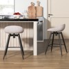 Tangkula 25" Upholstered Bar Stools Set of 4 w/ Footrest Backrest & Metal Frame - 3 of 4