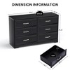 6 Drawer Dresser, Chest Of Drawers, Floor Storage Drawer Cabinet, Wood Chest Of Drawers Anti-tip Device - 4 of 4