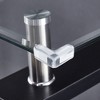Vynxaria Black MDF Console Table, Tempered Glass Top, Modern Foyer Area Table - 4 of 4