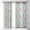 Ninola Design Citrus fruits Summer Blue 84" x 50" Single Panel Sheer Window Curtain - Deny Designs - 2 of 4