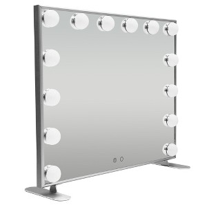 Impressions Vanity Hollywood Touch Duo Tone Wide Lighted Makeup Mirror for Desk - 1 of 4