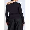 ELOQUII Women's Plus Size Asym Top With Tie - 3 of 4