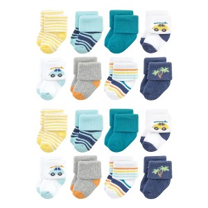 Hudson Baby Cotton Rich Baby Terry Socks 16-Pack - 1 of 3
