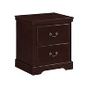 Vynxaria Classic Cherry Nightstand: Timeless Design with 2 Drawers for Effortless Elegance - 4 of 4