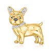 Ross-Simons 0.10 ct. t.w. Diamond French Bulldog Pin/Pendant Necklace in 18kt Gold Over Sterling Size 18 - 4 of 4