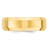 Black Bow Jewelry 7mm 14K White or Yellow Gold Beveled Edge Comfort Fit Band - 3 of 4