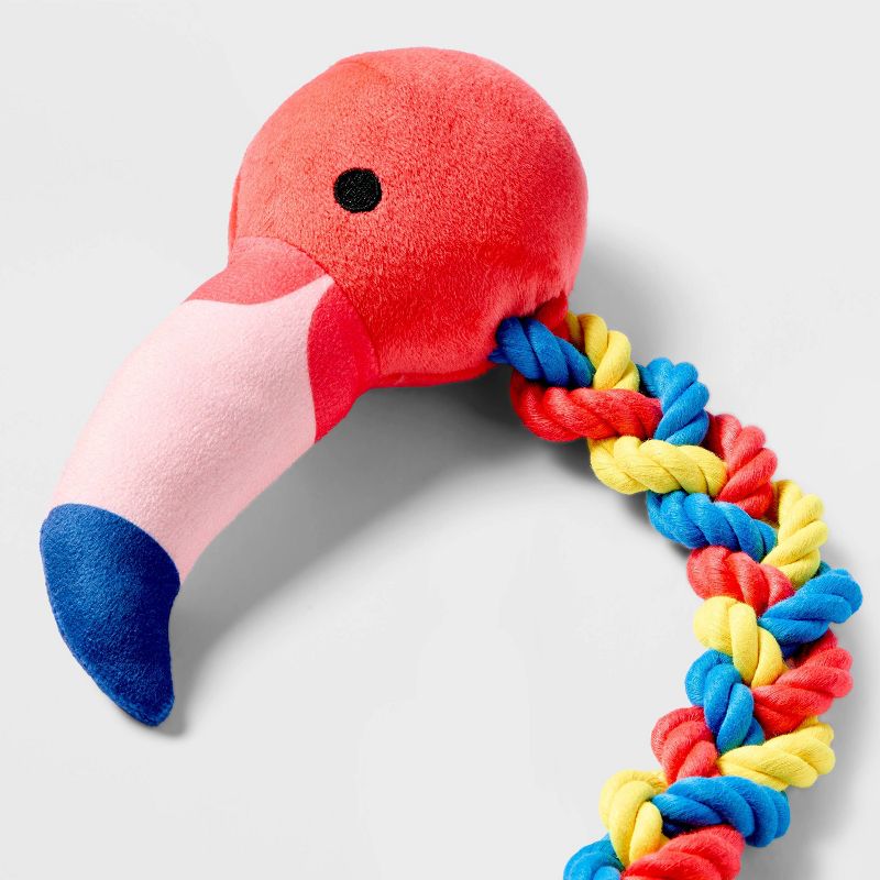 23&#34; Flamingo with Rope Dog Toy - Sun Squad&#8482;, 3 of 4