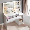 KTMBDW Vanity Desk with Mirror and Lights, 46.4" Dressing Table, 3 Level Dresser&3 Lighting Modes Adjustable Brightness, Suitable for Bedroom - 3 of 4