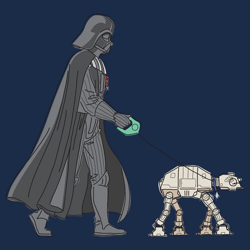 Men's Star Wars Darth Vader AT-AT Walking the Dog T-Shirt, 2 of 5