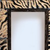 HomeRoots 4" x 6" Brown Zebra Distressed Solid Wood Tabletop Picture Frame with Mat - 4 of 4