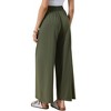 INSPIRE CHIC Women's Wide Leg High Elastic Waist Baggy Palazzo Casual Pants - 3 of 4