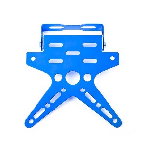Blue Aluminum Alloy Motorcycle License Plate Holder, Adjustable Angle, DIY License Plate Holder Modified Parts - 1 of 4