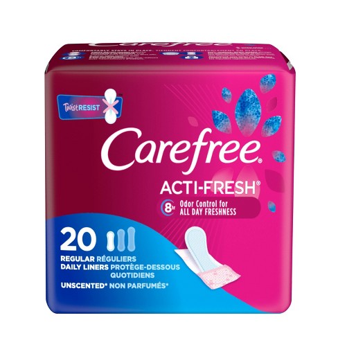 Carefree Acti Fresh Regular Pantiliners To Go Unscented ct Target