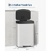 21.1 Gallon Trash Can with Lid, Large Garbage Can, Rustproof Step-on Kitchen Trash Bin with Liner Rim, Rear Handle, Soft Close Plastic Lid - 3 of 4