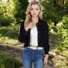 Anna-Kaci Women's Cropped Button-Up Jacket with Chest Pockets and Collared Neckline - 3 of 4