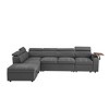 113" Convertible Sectional Sofa with Storage Ottoman & Pull-Out Sleeper - 2 of 4