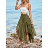 Imily Bela Womens Summer Boho Maxi Skirt Casual Asymmetric High-Low Hem Flowy Bohemia Long Skirt - 2 of 4