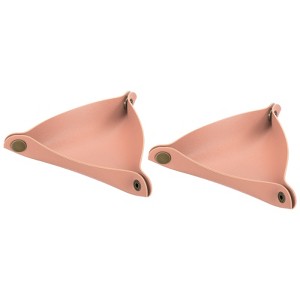 Unique Bargains Decorative Catchall Holder Leather Valet Tray for Travel Engagement 2 Pcs - 1 of 4