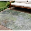 Fern Green And Copper Abstract Washable Indoor Outdoor Area Rug - 2 of 4