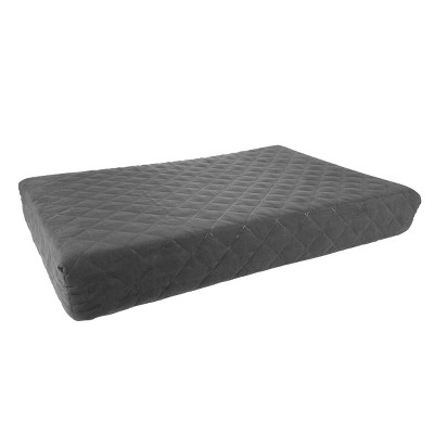 Pet Adobe Waterproof Memory Foam Pet Bed With Removable Cover for Indoor and Outdoor Use- 20" x 15", Gray