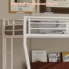 Okak Twin/Full Robust Metal Bunk Bed with Ladders & Rolling Trundle,Contemporary Bed Frame for Bedroom,Dormitory - 3 of 4