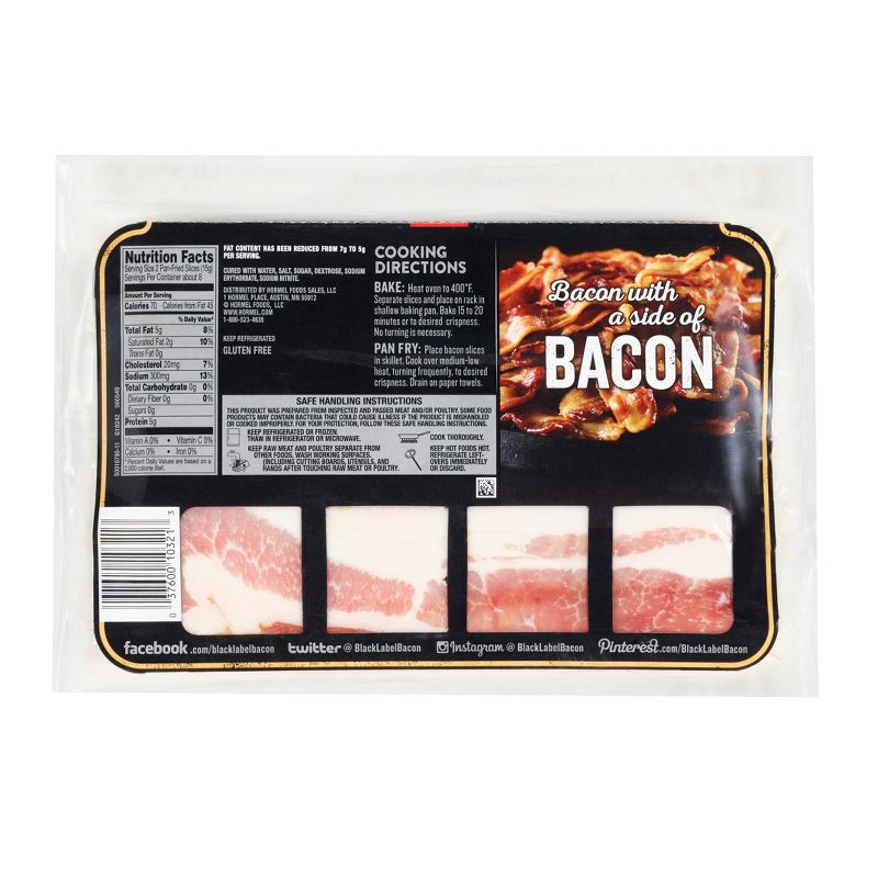 Hormel Black Label Center Cut Bacon - 12oz, 6 of 10