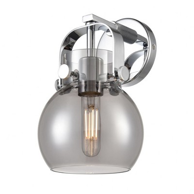 Pilaster II Sphere - 1 Light Wall Sconce In Industrial Style-9.75 Inches Tall and 6.5 Inches Wide