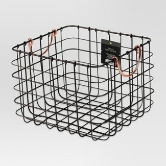 Small Milk Crate with Copper Handles - Threshold™
