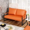 Hooseng 48.4" Loveseat Sofa, 2-Seater Living Room Couch with Premium Upholstery and Robust Metal Frame, Small Love Seat with Armrest for Home Office - 3 of 4