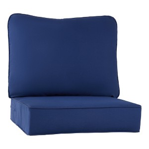 2-Piece Deep Seat Outdoor Cushion Set - 1 of 4