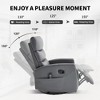 Heat Massage Manual Recliner Chair with Rocker and Swivel in Fabric for Living Room - 4 of 4