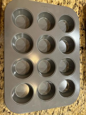 12ct Nonstick Aluminized Steel Muffin Pan Gold - Figmint™