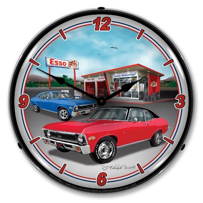 Collectable Sign & Clock | 1970 Nova LED Wall Clock Retro/Vintage, Lighted