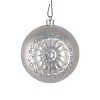 National Tree Company First Traditions Christmas Tree Ornaments, Metallic Silver with Swirls, Set of 6 - 4 of 4